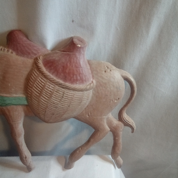 VINTAGE MEXICAN MAN AND BURRO DONKEY CAST METAL WALL ART HANGING MINT MARKED - Picture 6 of 12